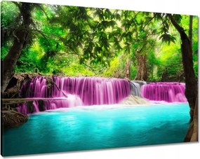 Vászonkép 100x70 Színes tájkép Vízesés