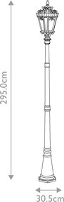 Kichler klasszikus kandeláber tournai antik sárgaréz elskl-tournai-5xl IP44