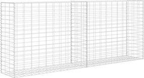 vidaXL horganyzott acél gabion kosár 85 x 30 x 200 cm