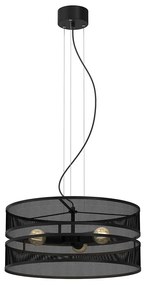 Csillár zsinóron LUM 3xE27/60W/230V fekete