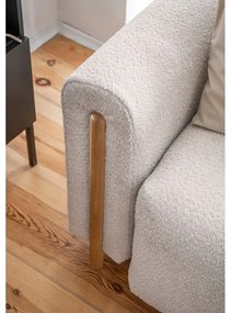 Bézs buklé kinyitható-tárolóhelyes kanapé 244 cm Arcadova – ELTAP