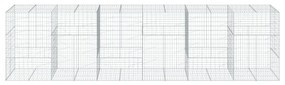 horganyzott vas gabion kosár fedéllel 600 x 100 x 150 cm
