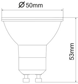 Globo 10705DCK Fényforrás LED, fényerő-szabályozható. Ø:50, H:54, tartozék: 1xGU10 LED 4,7W 230V, 345lm, 4000K