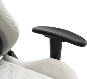 Irodai/gamer szék, fehér/fekete, teherbírás 150 kg, PAPIBAS