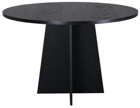 Asztal Dallas 3209Fekete, 75cm, Közepes sűrűségű farostlemez, Természetes fa furnér, Közepes sűrűségű farostlemez, Természetes fa furnér