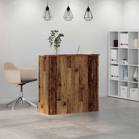 recepciós pult antik fa 100x50x103,5 cm szerelt fa