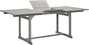 vidaXL tömör akácfa kerti étkezőasztal (150-200) x 100 x 75 cm