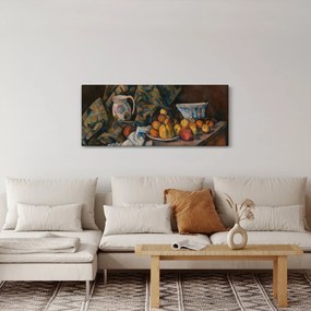 Kép - Paul Cézanne, Still Life with Apples and Peaches, reprodukciók (120x50 cm)