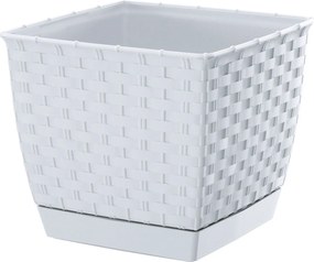 Virágtartó állvány Rattan Négyzet alakú 24x24x22cm