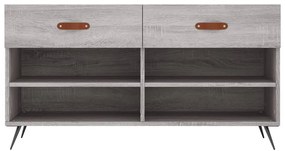 szürke sonoma színű szerelt fa cipőpolc 102 x 35 x 55 cm