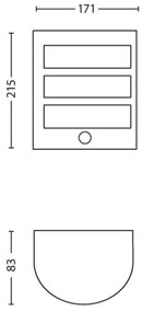 Philips 17324/47/16 - Kültéri lámpa érzékelővel MYGARDEN PYTHON 1xLED/6W/230V IP44