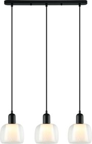 Italux modern függeszték lamezia fehér fekete átlátszó itxpnd-67594-3-bk+cl