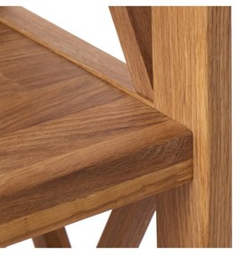 Natúr színű tölgyfa polcos állvány 70x124 cm X-Shelf – Unique Furniture