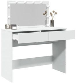 fehér fésülködőasztal LED-del 100 x 40 x 130 cm