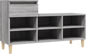 vidaXL szürke sonoma színű szerelt fa cipősszekrény 102x36x60 cm