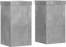 vidaXL 2 db betonszürke szerelt fa növénytartó állvány 10 x 10 x 18 cm
