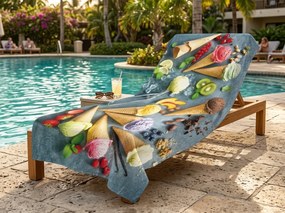 Gyorsan száradó XXL strand fürdőlepedő GELATTO színes 150 x 210 cm, 100% mikroszál