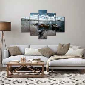 Kép - Fa csónak a tón (150x105 cm)