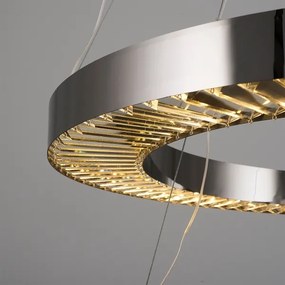 LED csillár kábellel JESI LED/140W/230V 3000K átm. 100 cm ezüstszínű