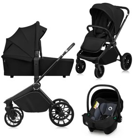 Lionelo - Kombinált babakocsi 3 az 1-ben MIKA PLUS Fekete Onyx