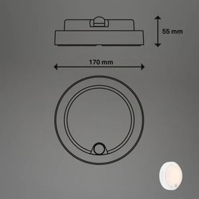 Brilo - LED újratölthető kültéri fali lámpa érzékelővel LED/4W/5V 4400 mAh IP44 fehér