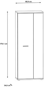 Komód/Cipőtartó SIMO fehér/szürke beton