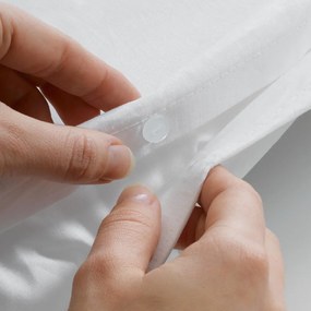 Fehér egyszemélyes mikroszálas ágyneműhuzat 140x200 cm Litea – douceur d'intérieur