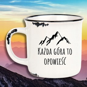 Bögre Fehér Retro Vicces Ajándék Minden Hegy Egy Történet