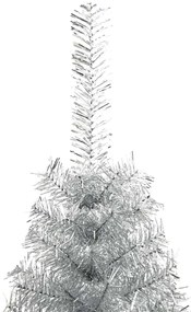 Mesterséges, előre világított karácsonyi fa Ezüst 210 cm PET