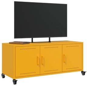 mustársárga acél TV-szekrény 100,5 x 39 x 43,5 cm