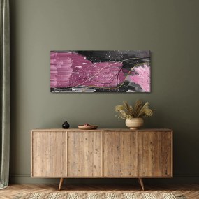 Kép - Rózsaszín-fekete absztrakció (120x50 cm)
