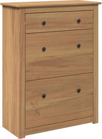 vidaXL Panama tömör fenyőfa cipőtároló szekrény 80 x 35 x 105 cm