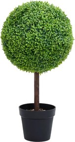 vidaXL zöld gömbalakú cserepes műpuszpáng 50 cm