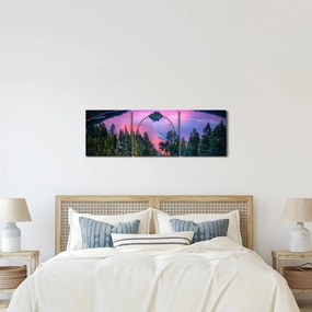Kép - Lake Tahoe, Sierra Nevada, Kalifornia, USA (órával) (90x30 cm)