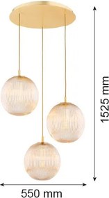 Argon PALOMA 6311 Függőlámpa 3x15W/E27 IP20