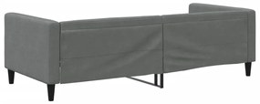 sötétszürke szövet kanapéágy 90 x 190 cm