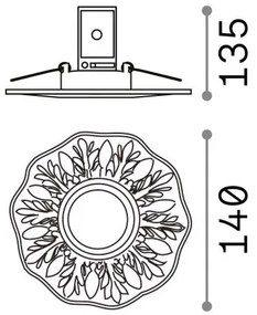 Ideal Lux - Beépíthető lámpa 1xGU10/50W/230V arany