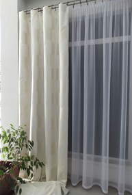 Mg Tk függöny 4853 ekrü Ezüst cérna 185cm pol