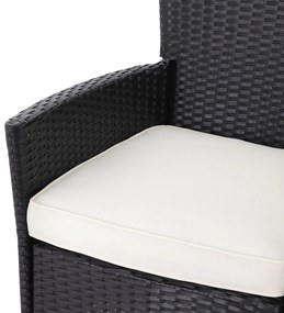 Casaria® 2 db rattan szék - fekete