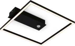 Briloner 3770-015 -LED Mennyezeti lámpa érzékelővel FRAME LED/14W/230V 3000K 32x30 cm fekete