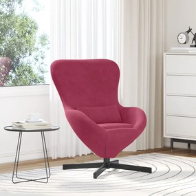 Tojásfotel Boros vörös bársony