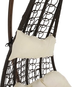 Függő fotel, barna / krém, KALEA 2 NEW