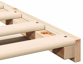 Földi ágykeret Barna 200 x 210 cm Tömör fenyőfa