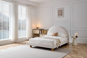 Turi franciágy világosbézs 160x200 cm
