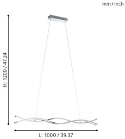 Eglo 96102 - LED Csillár LASANA 2 3xLED/13W/230V