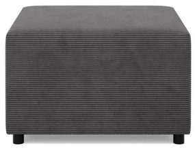 Zeus puff, kordbársony, 70x70, szürke