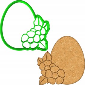 Húsvéti Forma Mézeskalács lyukasztó Húsvéti Tojás 8cm