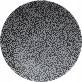 Zina Grey Night Porcelán Mélytányér 22 cm Alumínium Bogucice |Szürke