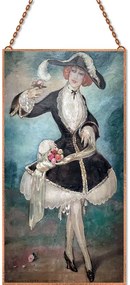 Gerda Wegener-Lili déguisée en chevalier à la rose üvegkép, falikép