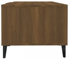 barna tölgy színű szerelt fa dohányzóasztal 102 x 50 x 40 cm